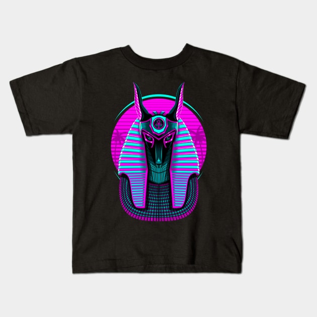 Retro egyptian Kids T-Shirt by albertocubatas